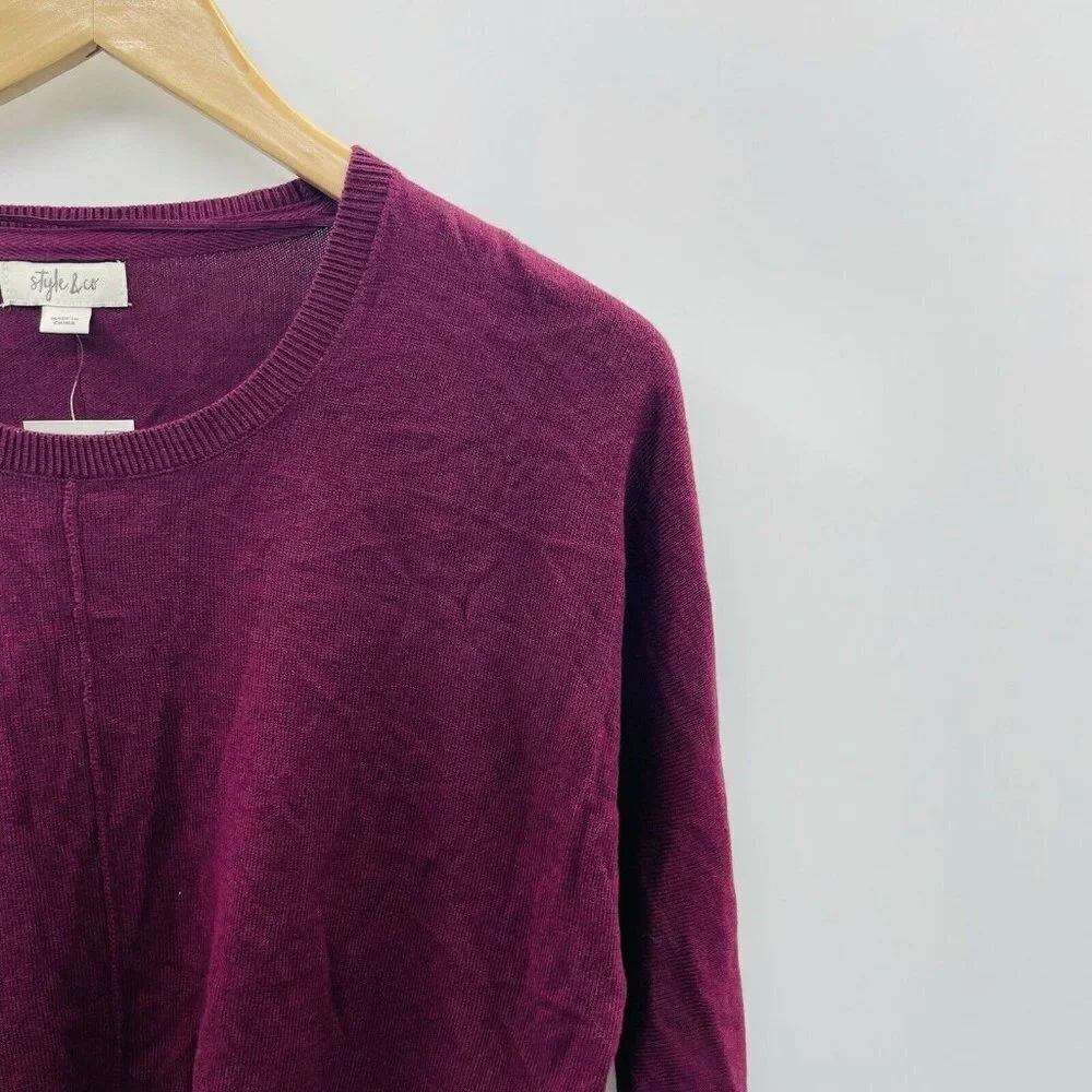Style & Co Petite Tie-Front Pullover‎ Sweater 319